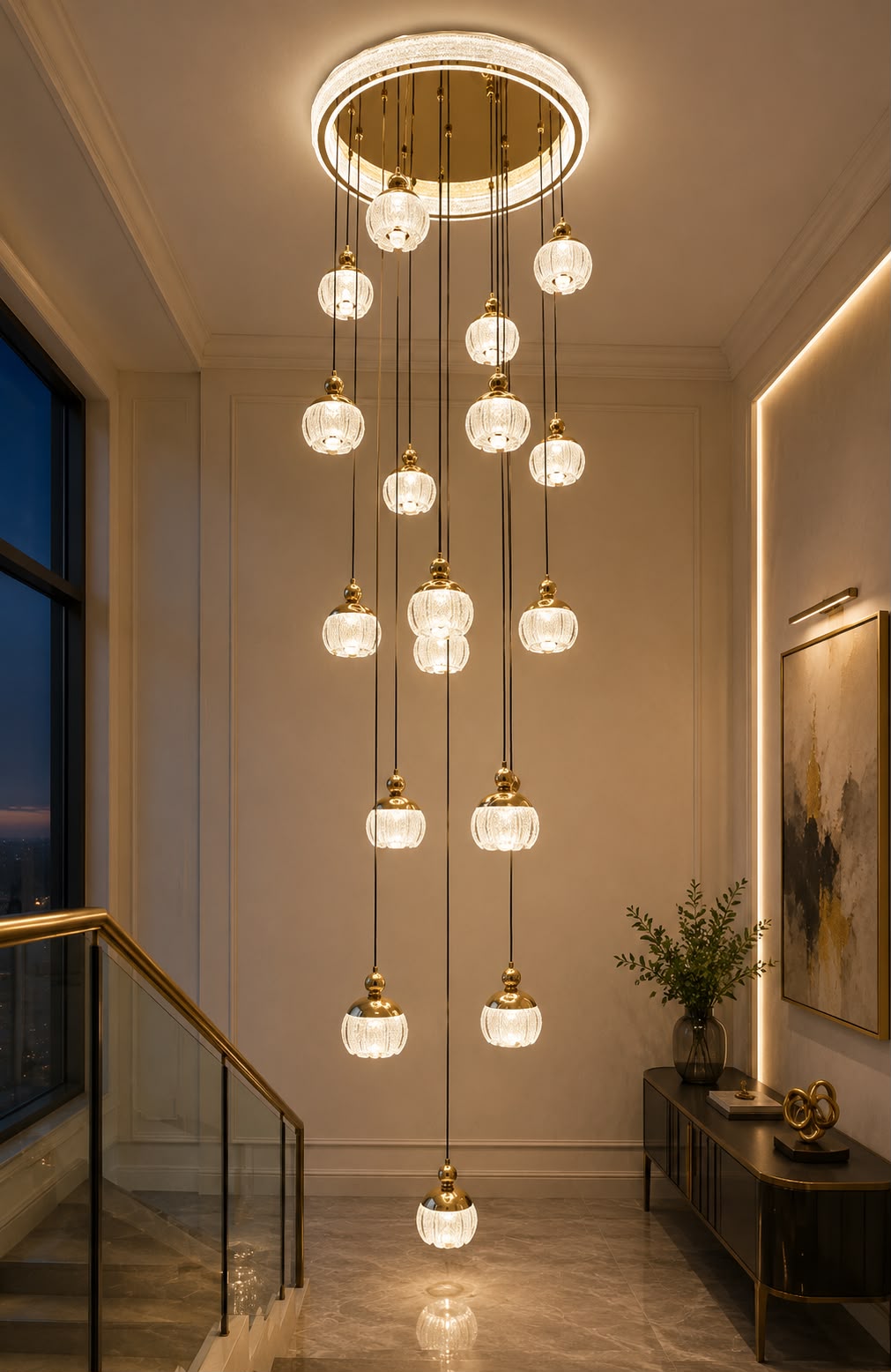 Duplex chandelier